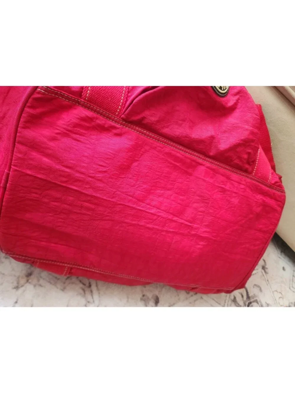 90's Kipling Red Duffel Shoulder Bag Luggage 18